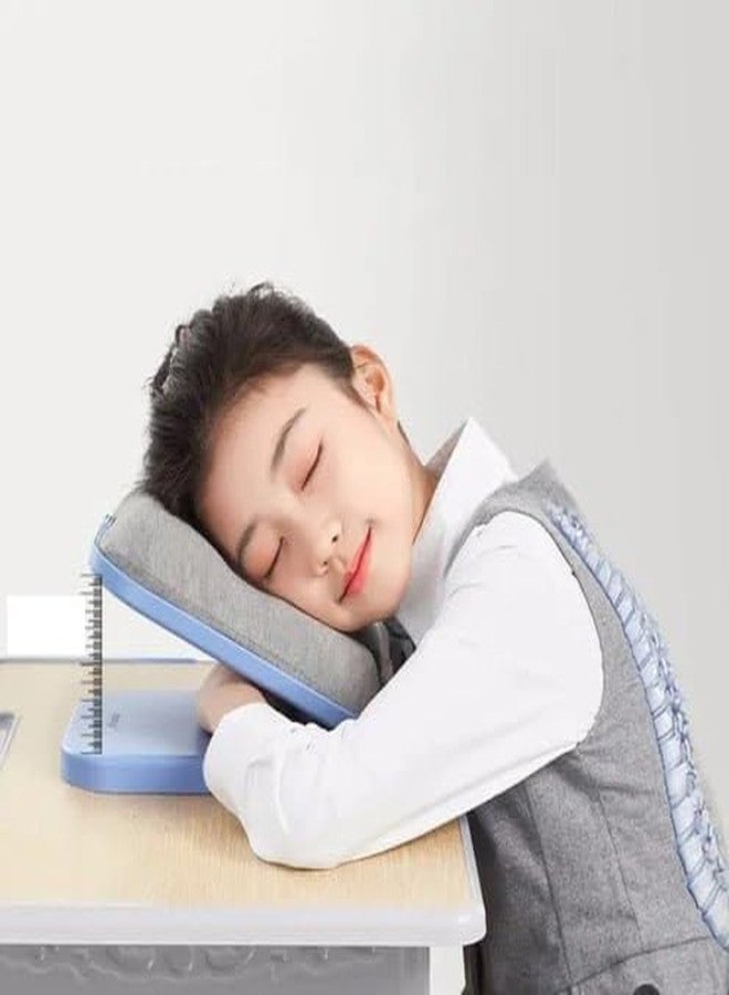 ZURITY Foldable Sleeping Pillow Portable U Shaped Soft Pillow for Office/School/Library/Outdoor Head Desk Cushion for Kids Nap Pillow for Travel (Pack of 1,Multicolor) - Image 3